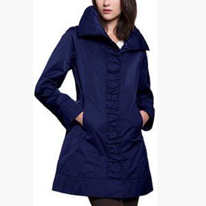 NEW Women's Rainforest Ruched Front Hidden Hood Travel Rain Jacket